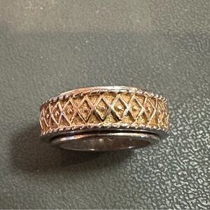 Sterling Silver Stamped band Ring Size 6.5